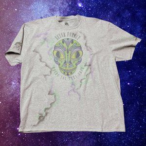 Reptilian Alien Sugar Skull Graphic Tee